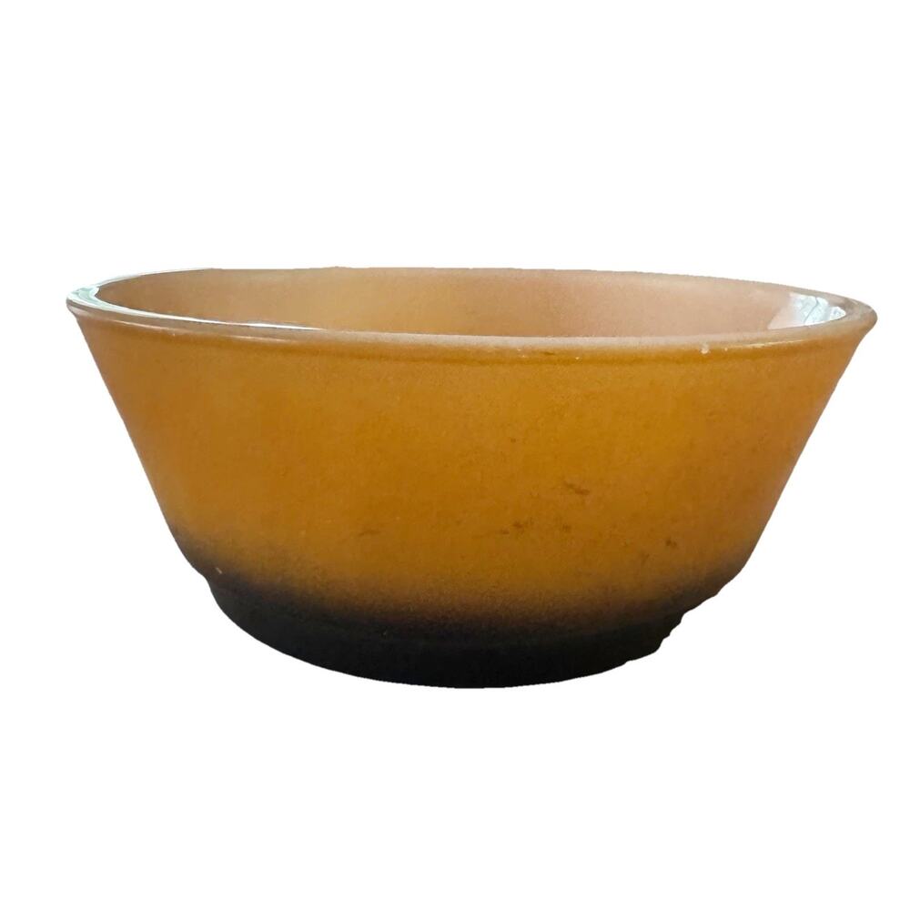 Anchor Hocking Fire-King Orange Fired-On or Ombré‎ Milk Glass Bow
